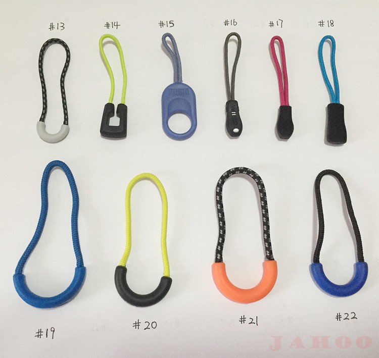 Zipper Slider 3D Custom Tag PVC Zipper Puller For Garment