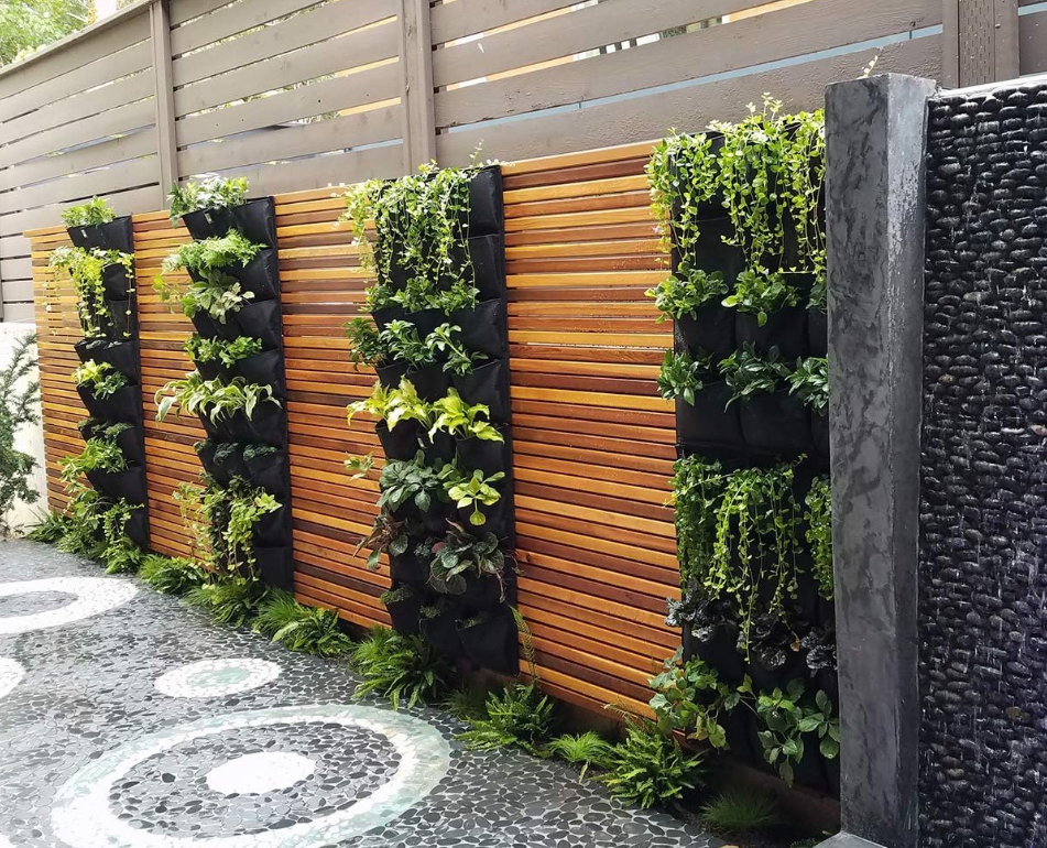 64 Pockets Wall Hanging Planter Planting Bag Vertical Garden Flower Greening Planting Container Wall Mounted Herb Planter