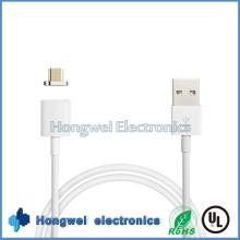 De alta velocidad de 8 pines de PVC de sincronización del cargador micro cable magnético USB para Samsung