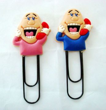 new product cool calvous man shape soft pvc elegant paper clip