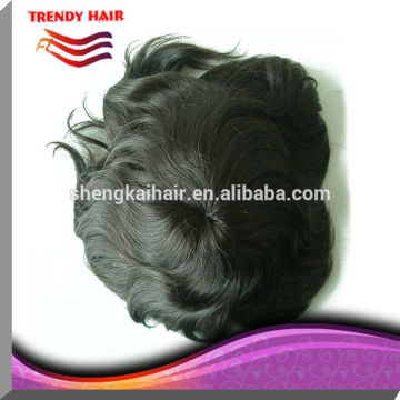 Mono Lace Indian Human Hair Mens Toupees
