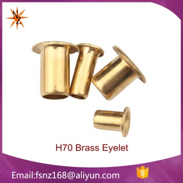 Real Factory 7.37mm x 3.99mm x 7.98mm H70 Brass Eyelet Brass Grommet Brass Round Eyelet