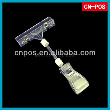 supermarket clear pop clips for displaying label