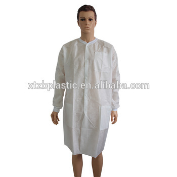 cheap disposable workers / hospitals PP lab coat uniform