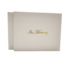Custom Cheap Keepsake Gold Foil Traditional Wedding Guest Book Gift