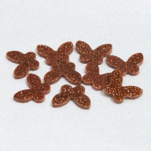 Flat Back Butterfly Gold Sand Stones Natural Gemstones