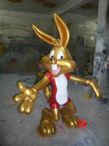 Large fiberglass animals statues rabbit