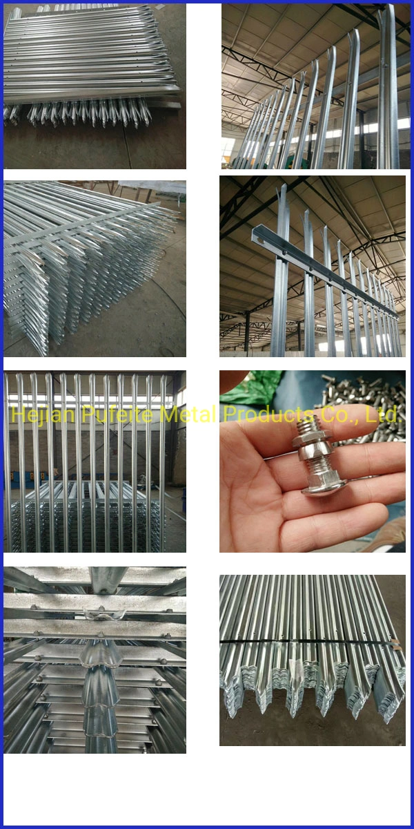 Hot Dipped Galvanized W Pale Palisade Fence with Ipe Post.