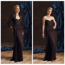 mother of bride lace long western evening dress