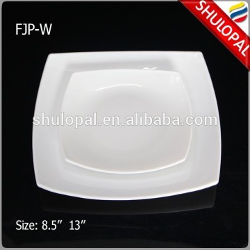 White opal borosilicate glass dinnerware flat plate