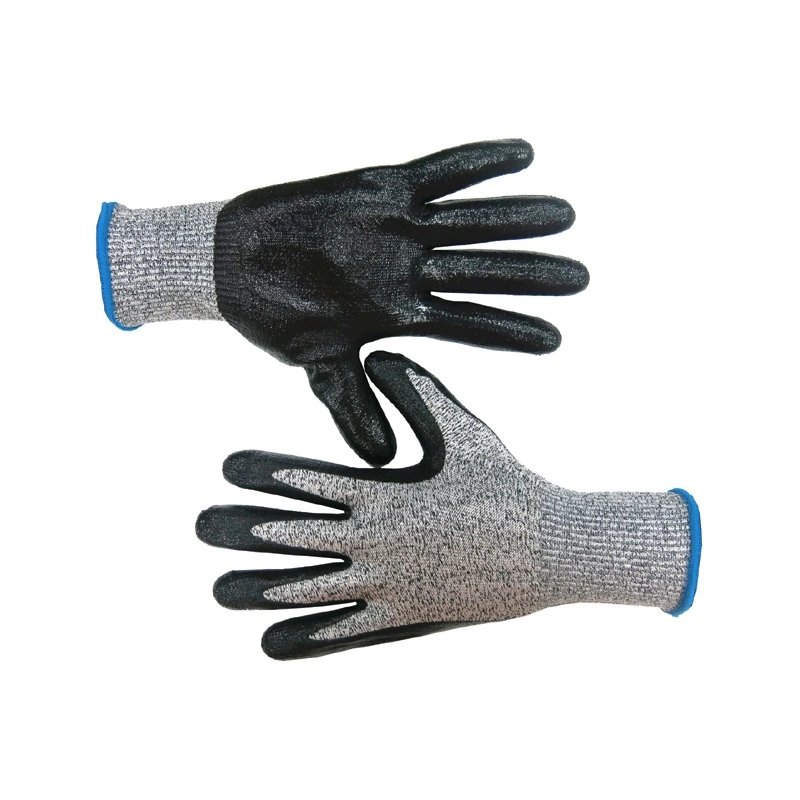 Level 5 Nitrile Coated Cut Resistant Work Gloves