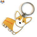 Chaveiro Corgi de esmalte personalizado de metal para casa