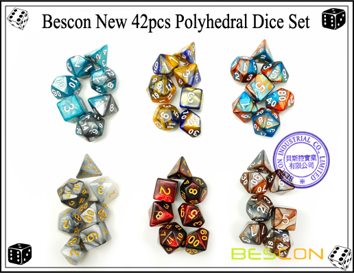 Bescon Neue Polyeder Würfel Set-3 Bescon New 42pcs Polyhedral Dice Set-3