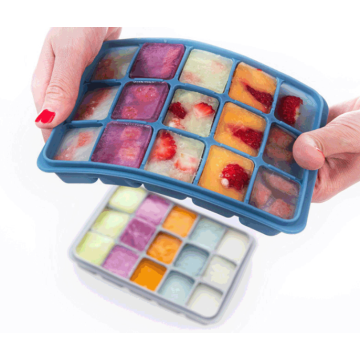 BPA Free Ice Cube Bany Moldes con tapas