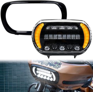 Aggressive All-in-One LED Headlight for Harley Davidson Road Glide 1996-2013
