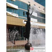 Escultura del jardín mujer bailando fuente