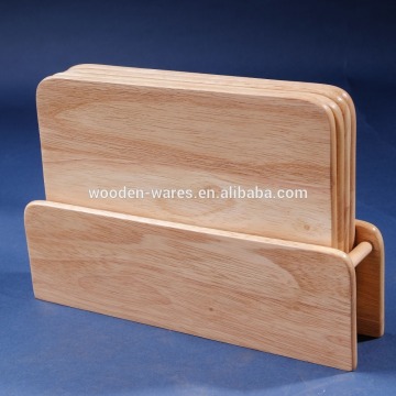 wooden bread cutting board with stand