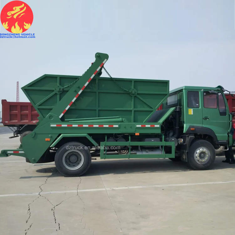 Sinotruck Howo 4X4 10cbm skip loader garbage container truck