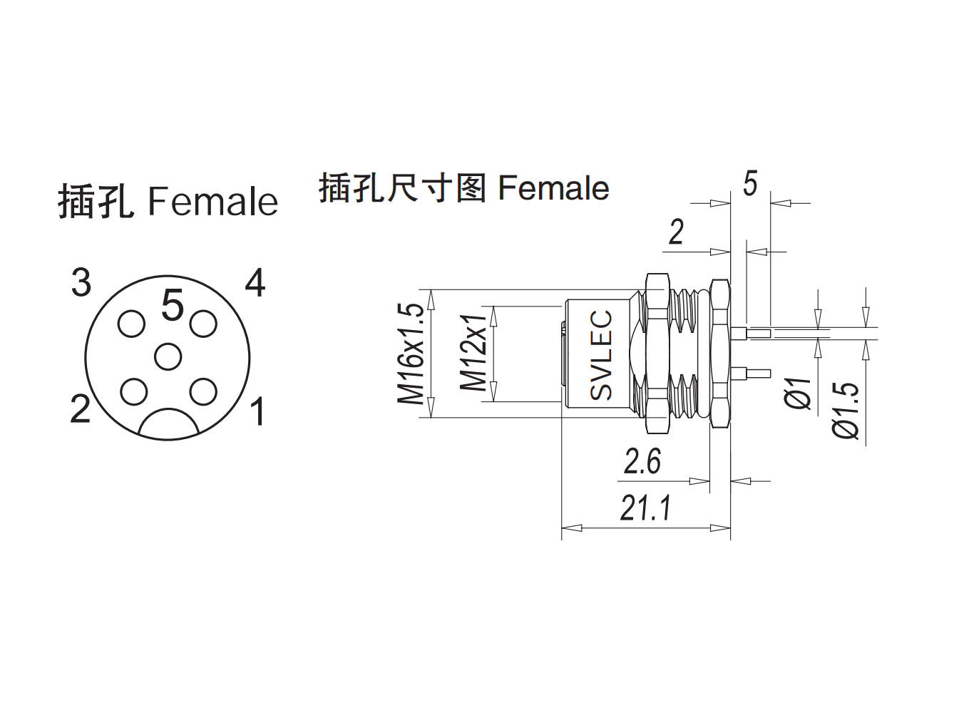 M12 plate connector