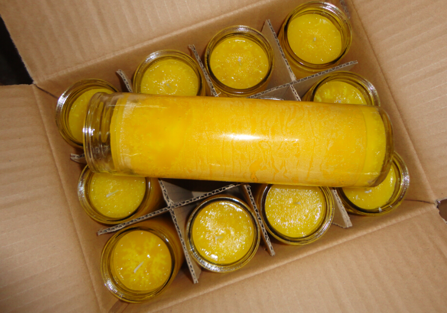 nến nhà thờ màu vàng yellow church candle
