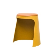 Modern Indian Dining Room Set: 2022 New Design PP Plastic Chairs with Velvet Seat Pouf Ottoman