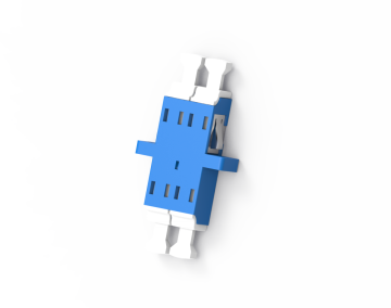 LC Duplex Fiber Optic Adaptor with Flange