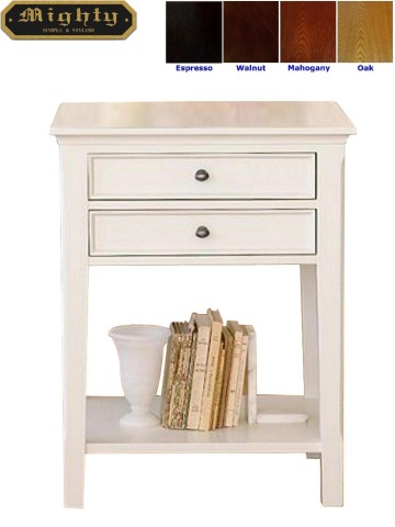Wooden Occasional White Modern Living Room Side Tables