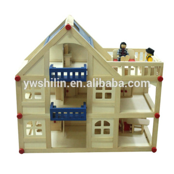 new design wooden loving family dollhouse