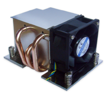 Zipped aluminum heatsink copper heat pipes power fan