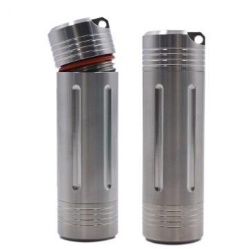 Large Capacity Waterproof Titanium Pill Capsule Holder