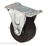 Revolving 2" 3" small rigid rubber caster wheel