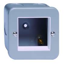 1 Gang Two Module Media Plate Metal Clad