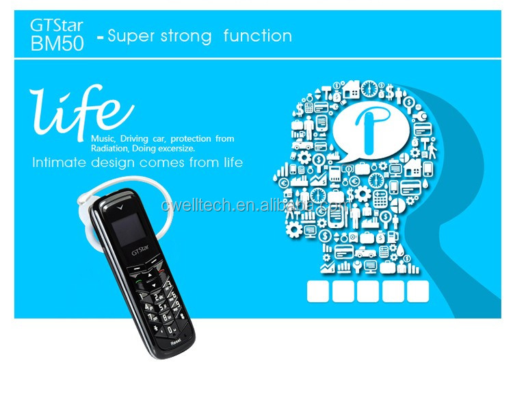 Super Mini Size GTstar BM50 Quad Band GSM 0.66 Inch OLED Screen Mini cell phone