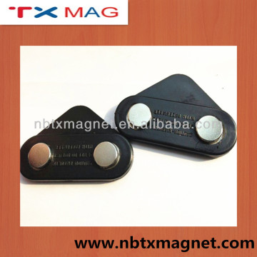 triangle plastic name badge