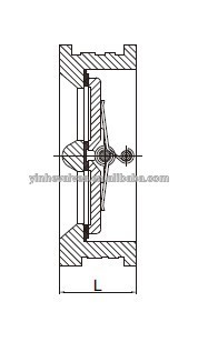 Grey iron dual disc wafer function of check valve