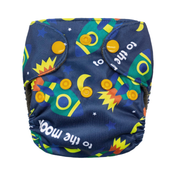 Washable Bamboo Charcoal Newborn Baby Cloth Diapers - Reusable AIO Cloth Nappies