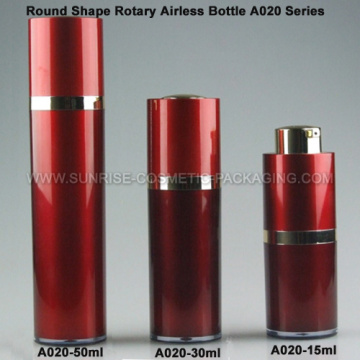 15ml 30ml 50ml rojo redondo emulsión rotativa prensa Airless botella