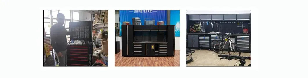 Goldenline 12 Drawers Garage Tool Storage Cabinet with Multifunctional Oak Top