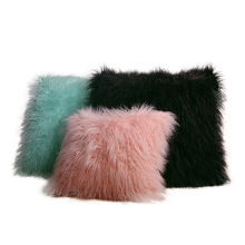 cushions home decor pillow pink 18"x18" 20"x20" mongolian faux fur pillow
