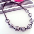 Legering Ball Choker kedja zirkon halsband trendiga smycken