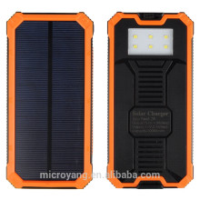 New prodcuts 2015 innovative products waterproof solar power bank 10000mAh for iphone6s/xiaomi