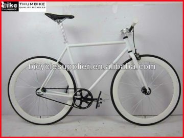 Aluminum white track bicycle