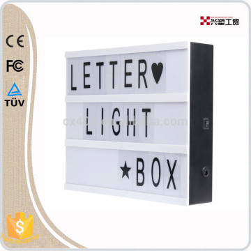 cinematic light box plastic material black color light box A4