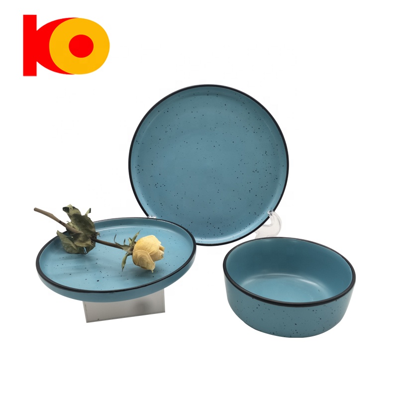 China supplier bright colored dinner sets dinnerware with ceramic bowl and dinner plates