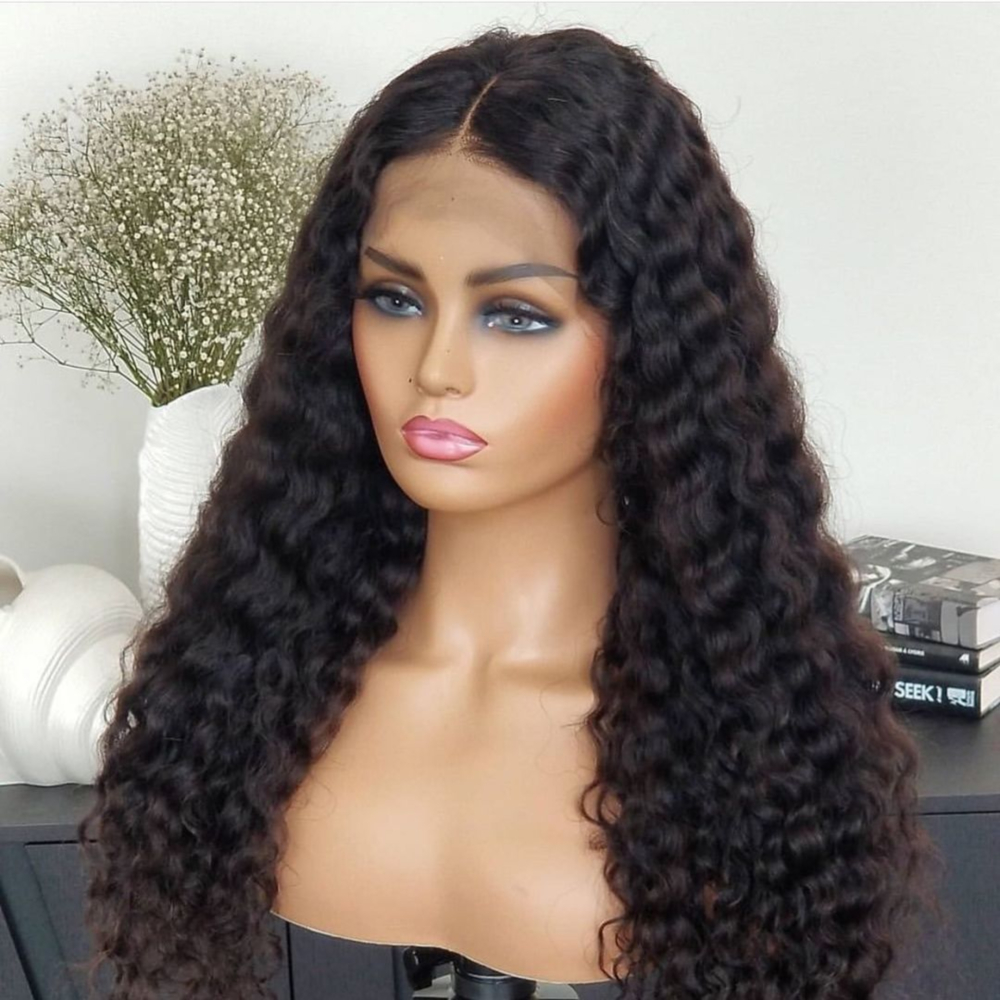 Cheap Wholesale Loose Deep 100% Human 150% Swiss HD Transparent Lace 5x5 Lace Closure Glueless Remy Hair Wigs for Black Women