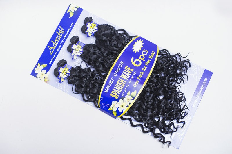 Adorable Wholesale High Quality Spanish Wave Brazilian raw material big synthetic kinky curl hair weave