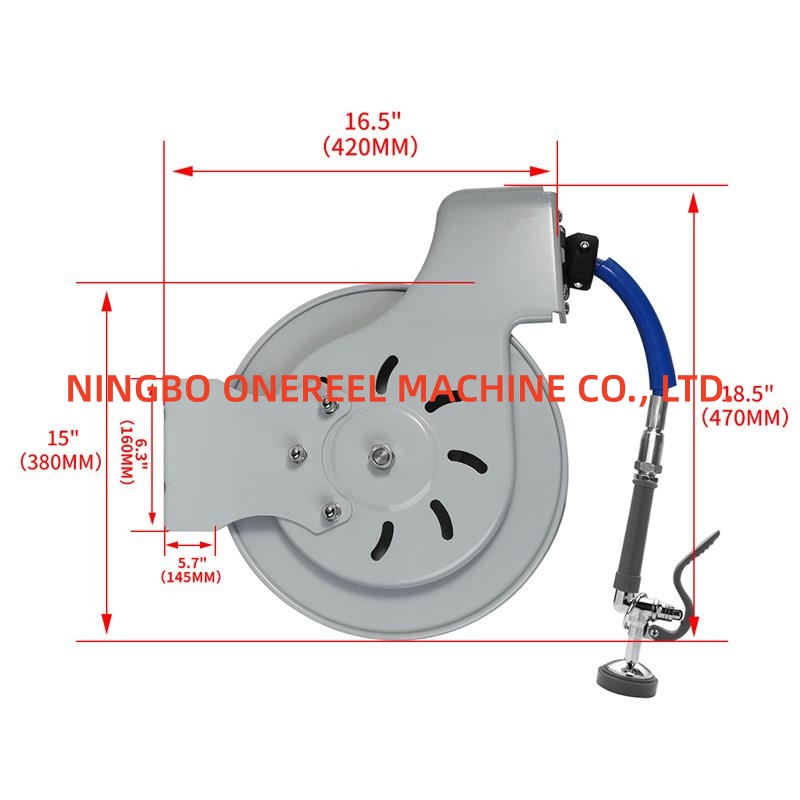 Lavapavimenti cucina a parete a bobina (2) Reel wall-mounted kitchen floor scrubber (2)