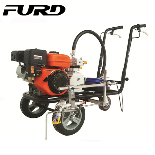 High performance gasoline engine cold spraying type road marking machine