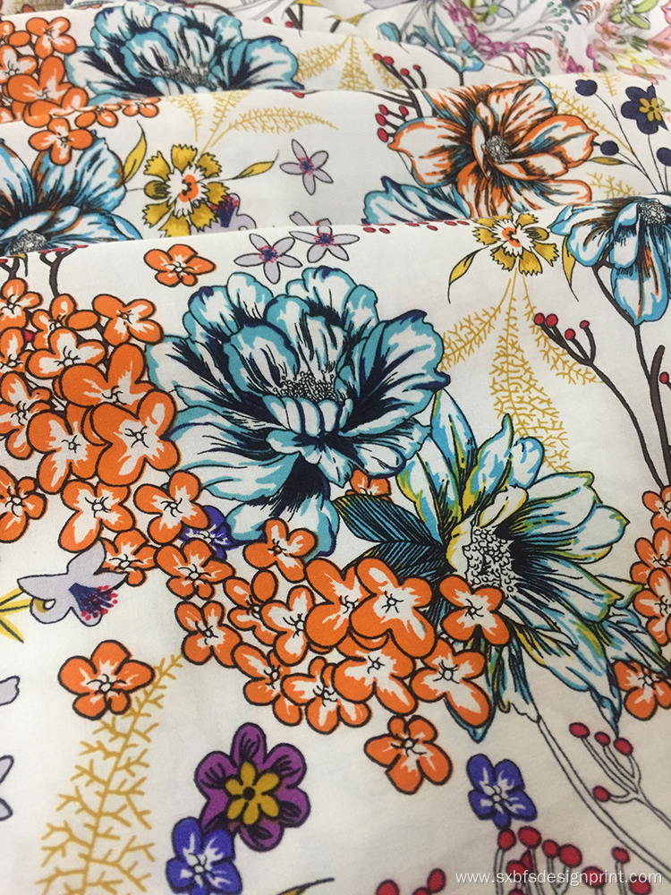 Rayon Poplin shuttle 45S Light Printing Fabric