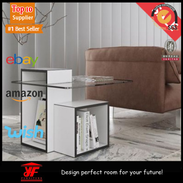 Aquarium Wood Glass Coffee Table